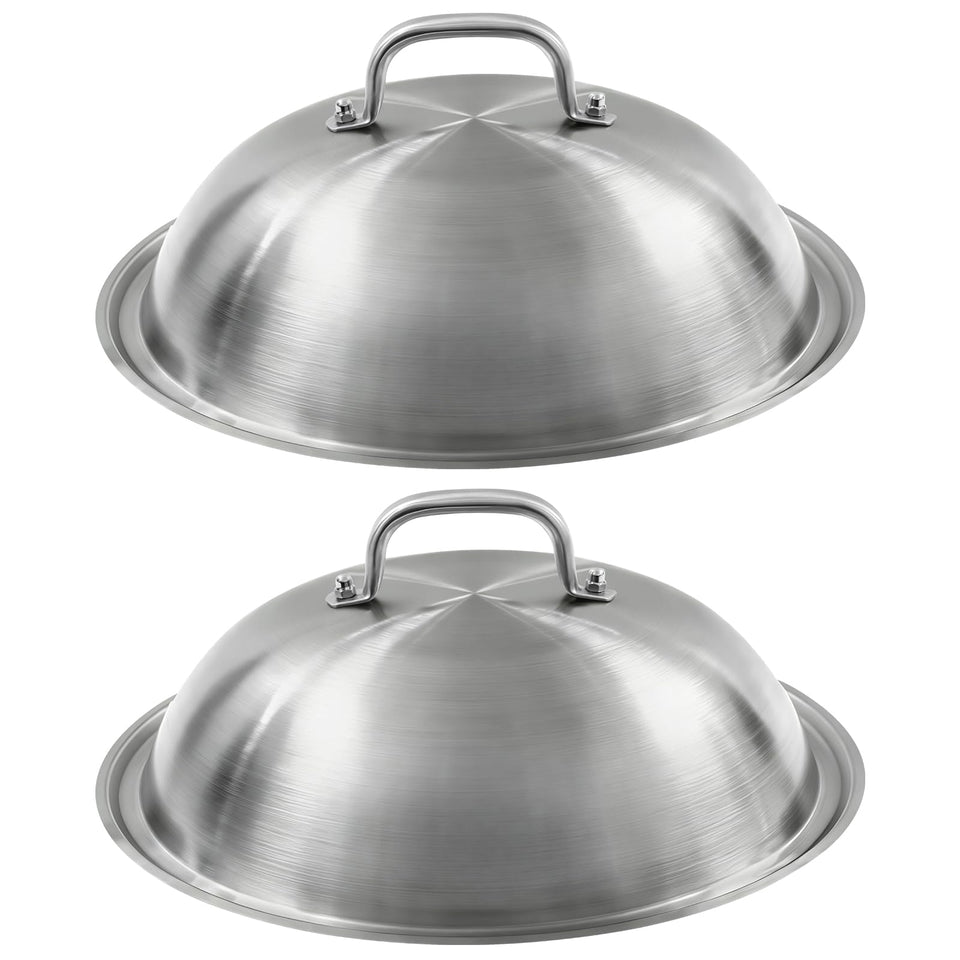 Komokeru 12-inch cheese dome top view aids cheese melting.