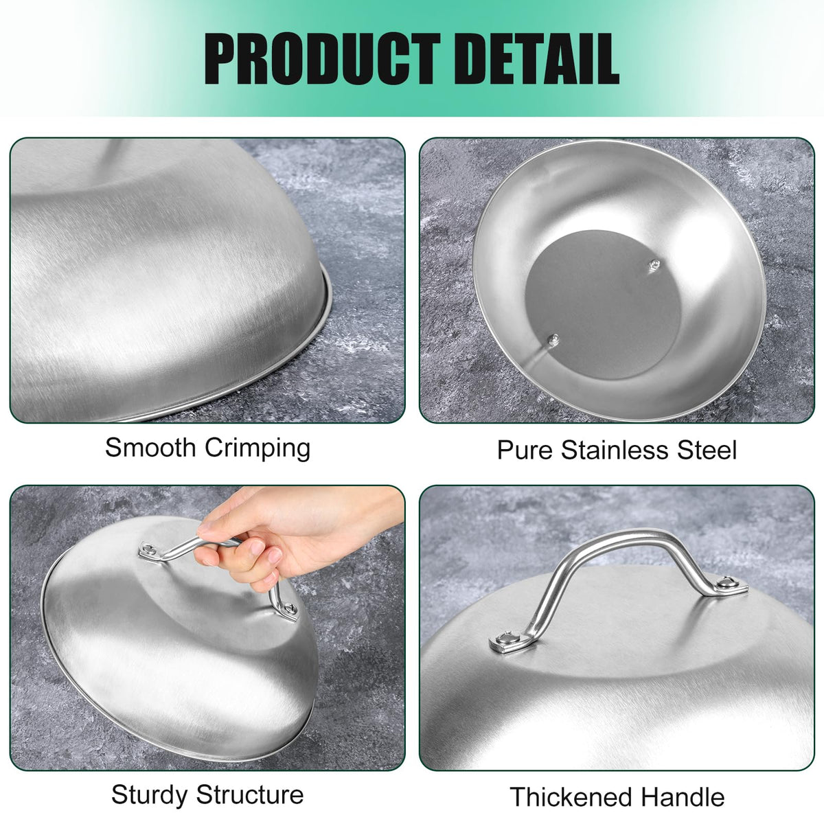 Komokeru rolled-edge design dome provides safe grip during use