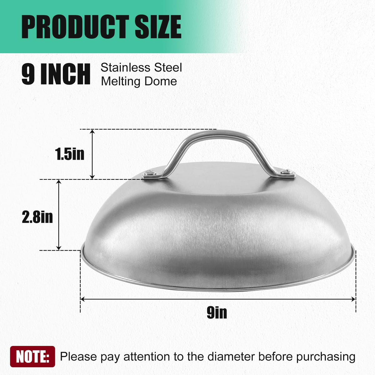 Komokeru stainless steel 6mm dome, durable for indoor and outdoor cooking