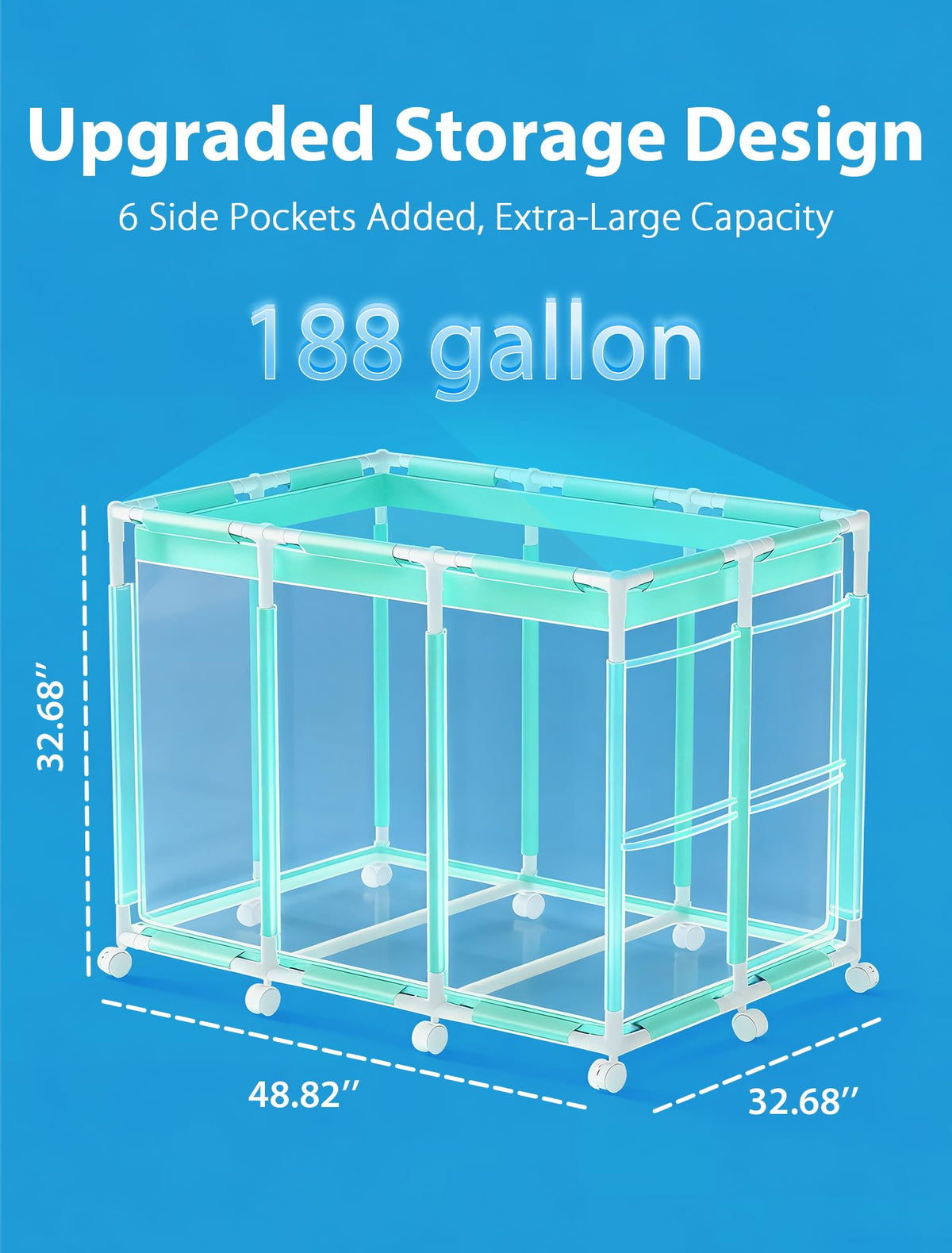Kompoll pool storage bin with large capacity holds noodles and floats neatly