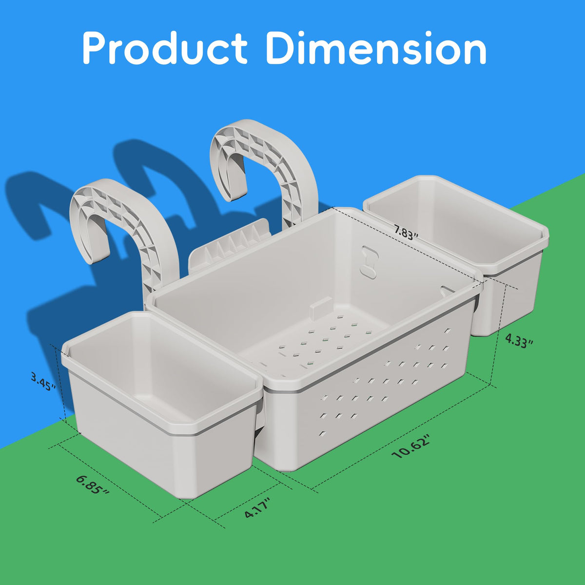 Kompoll poolside basket fits most frame above-ground pools.