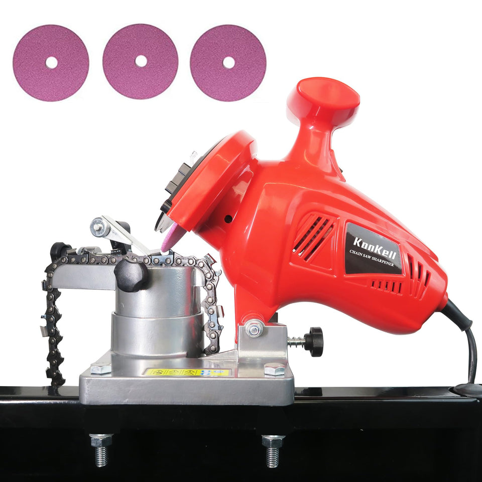 KonKell electric chainsaw sharpener with 250W motor for fast sharpening