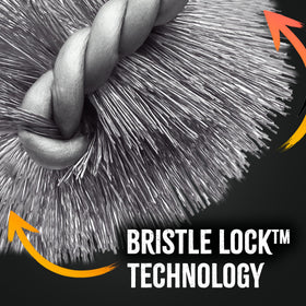 Durable wire head delivers strong removal of burnt-on residue.