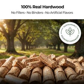 Kona pellets used with a smoker tube for enhanced wood-fired flavor.