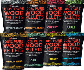 Kona Indoor Smoker Pellets variety pack displayed for GE Smart Profile.