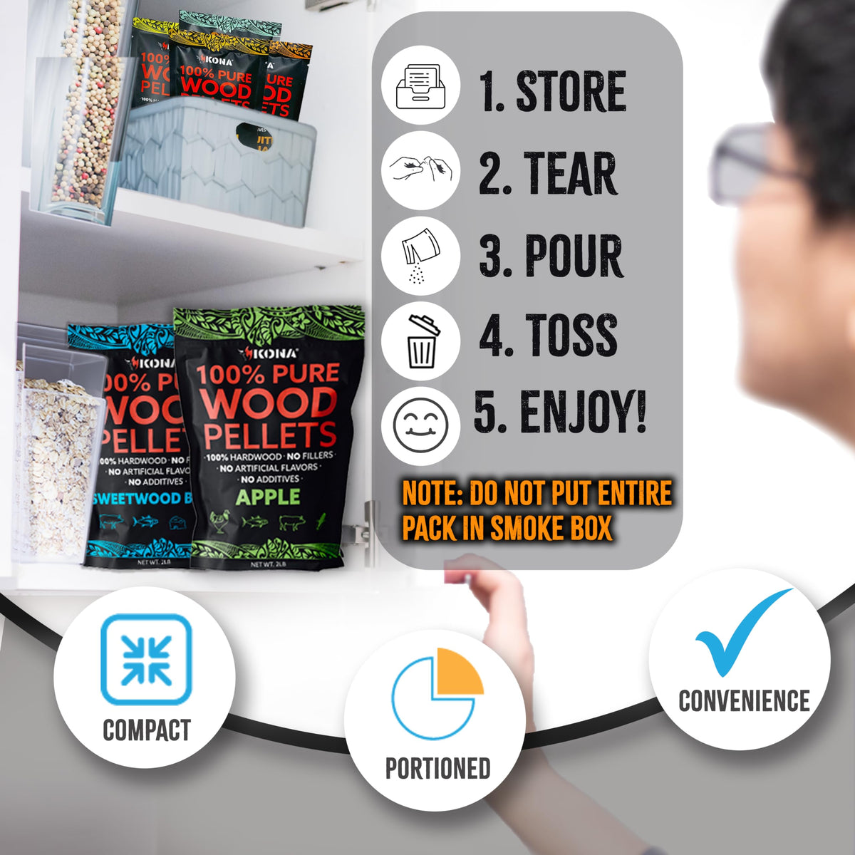 Ninja Woodfire with Kona pods delivering consistent wood-fired flavor