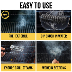 Kona Safe/Clean Grill Brush includes a 10-year warranty card for confidence.