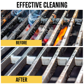 Kona Safe/Clean Grill Brush used to clean grill grates with steam action.