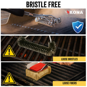 Kona Safe/Clean Grill Brush compatible with porcelain, ceramic, infrared grills.