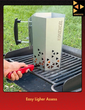 Konexcel starter set suitable for camping and outdoor grilling experiences.