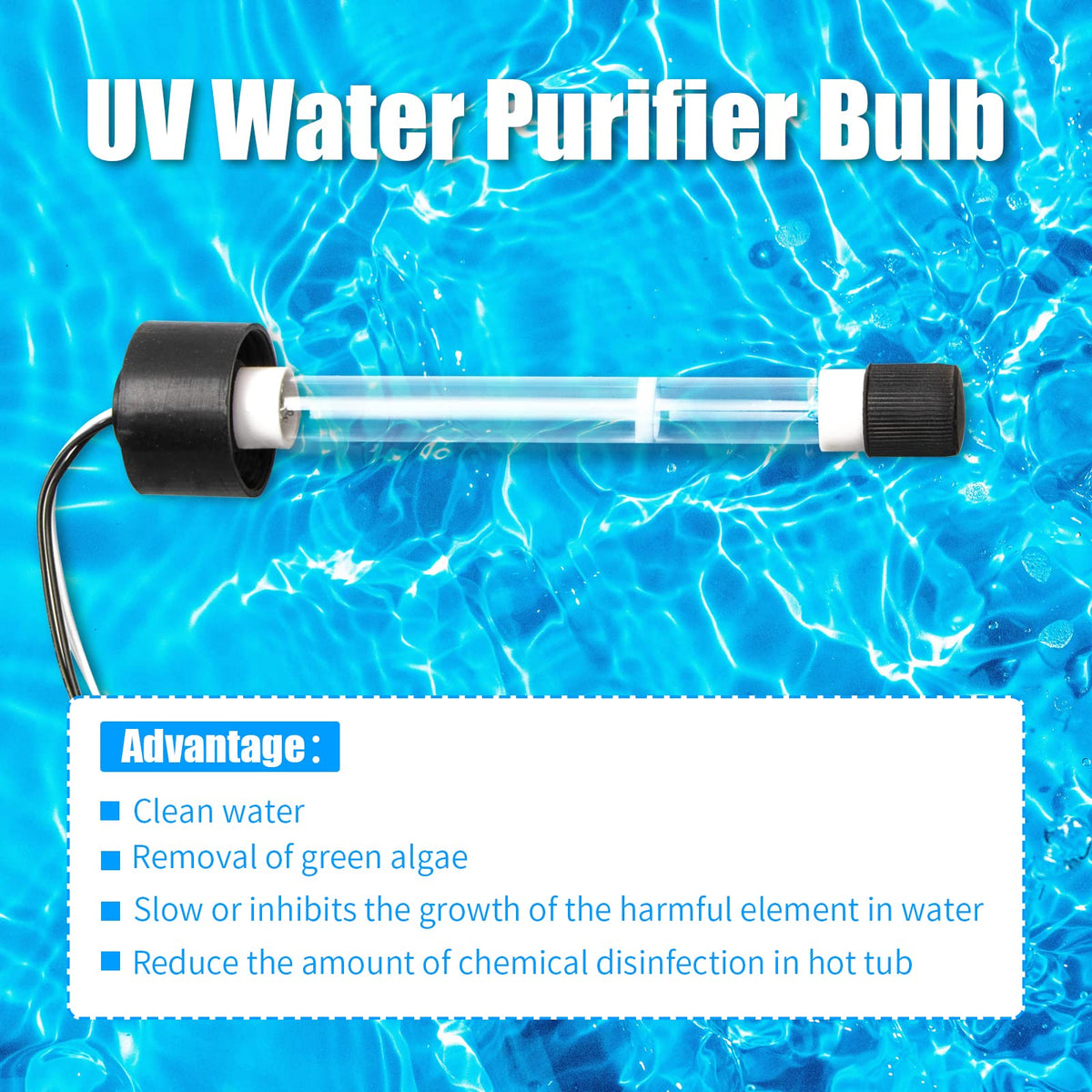 Konideke Jacuzzi Spas UVL-3LRK-1 94-1552 bulb enhances ambiance with even glow.