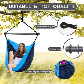 Konosnd Hammock Chair lies at 135 degrees for comfortable lounging.