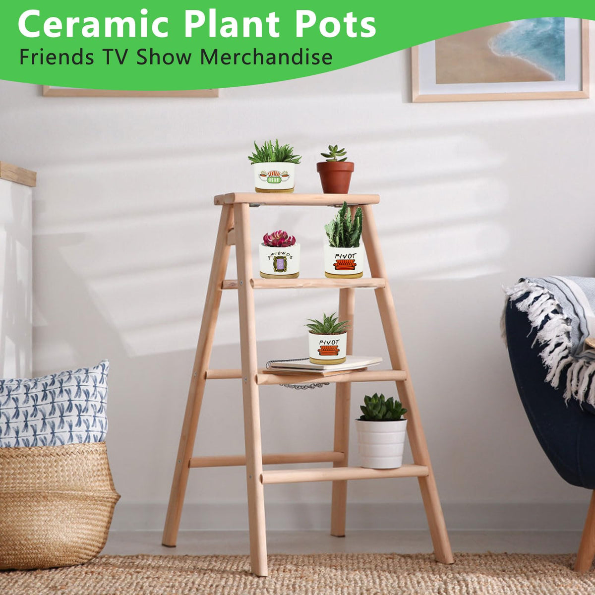 KONROOWEI Compact desk-friendly plant pots for small spaces.