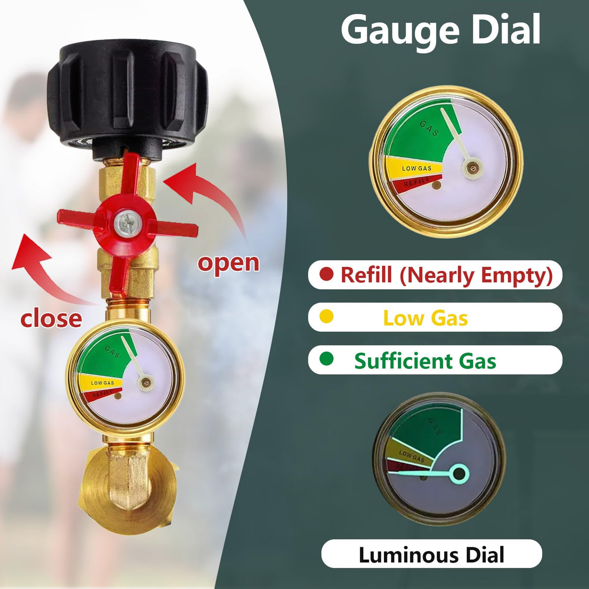 konros propane refill adapter connects large tanks to 1 lb bottles