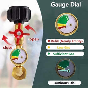 konros propane refill adapter connects large tanks to 1 lb bottles