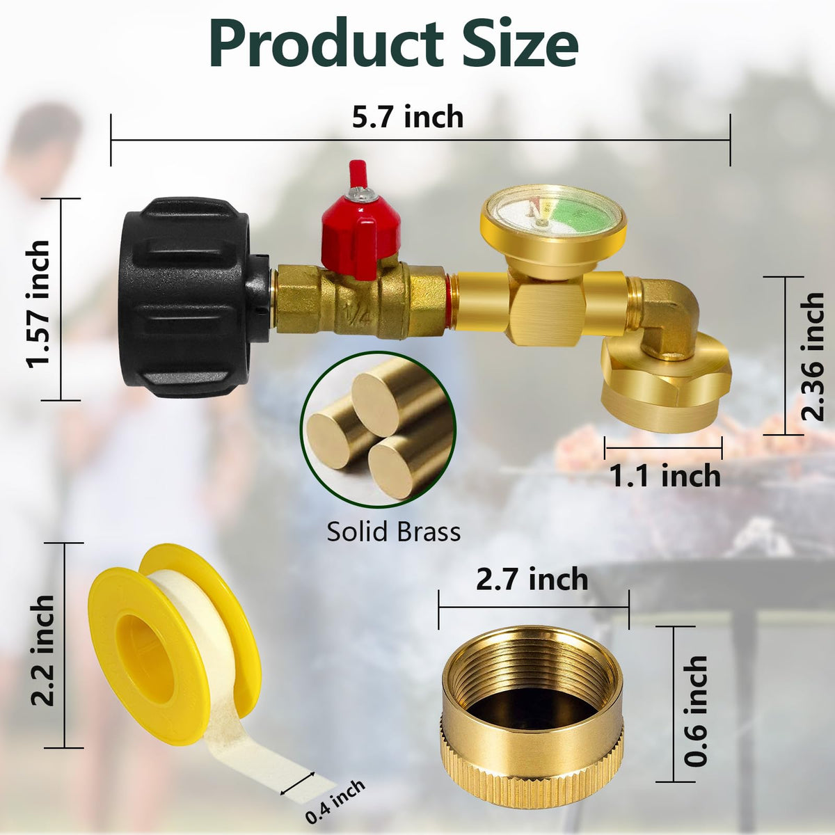 konros propane refill adapter safety valve for controlled refills