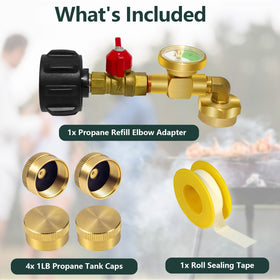 konros propane refill adapter solid brass construction for durability