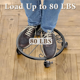 KOOKASHOP 10.24-inch tray with casters supports indoor and outdoor use.