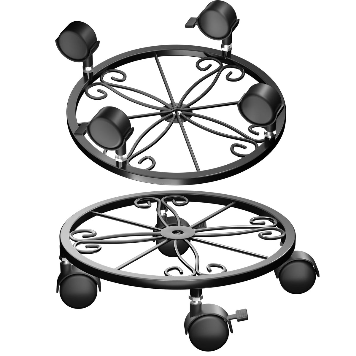 KOOKASHOP 2-pack plant caddy with wheels for effortless heavy-pot relocation.