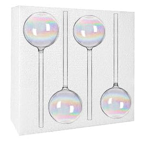 Koorabbee garden-office decor glow with iridescent watering globes.