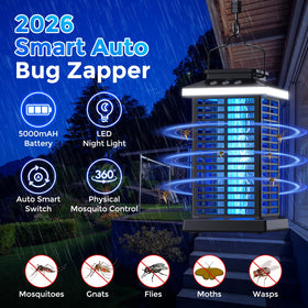 KOOSA Bug Zapper LED Night Light active for soft evening illumination.