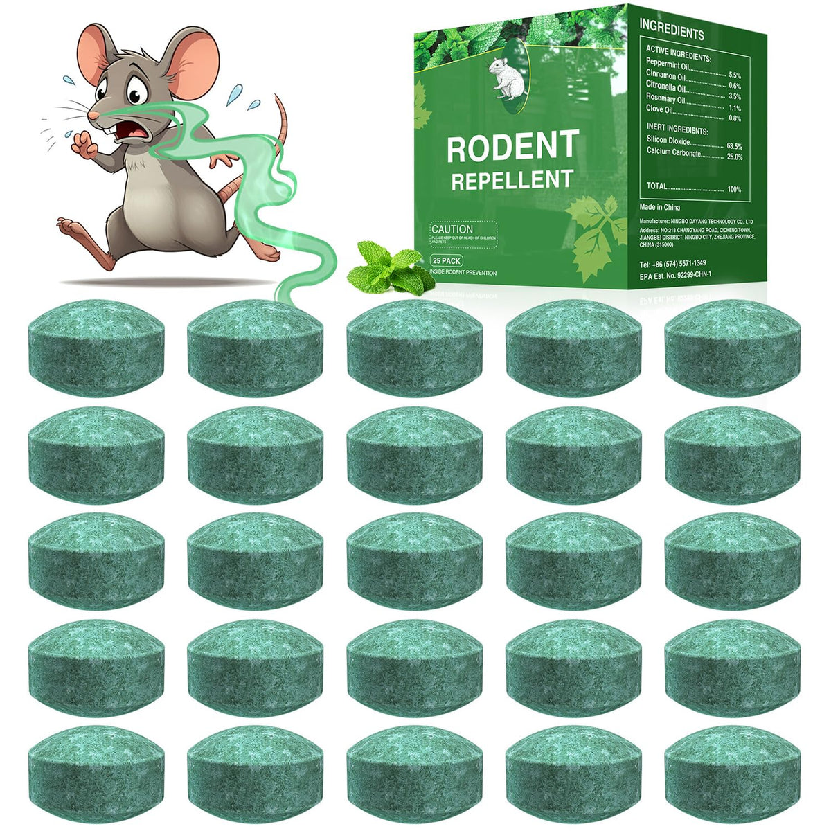 KOOSA peppermint mouse repellent balls in packaging demonstrating natural pest deterrent for indoors.