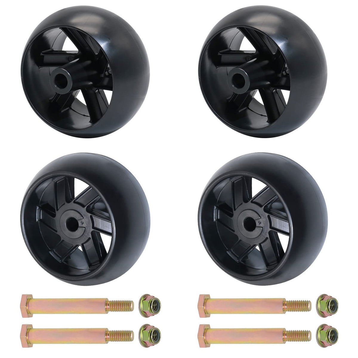 KOOTANS 5in mower deck wheels provide stable height on uneven turf.