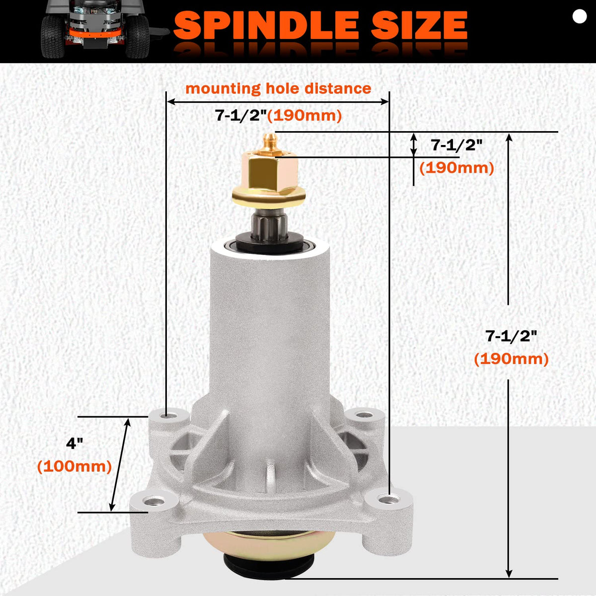 KOOTANS spindle assembly for Husqvarna YT24V48 supports reliable operation and easy maintenance