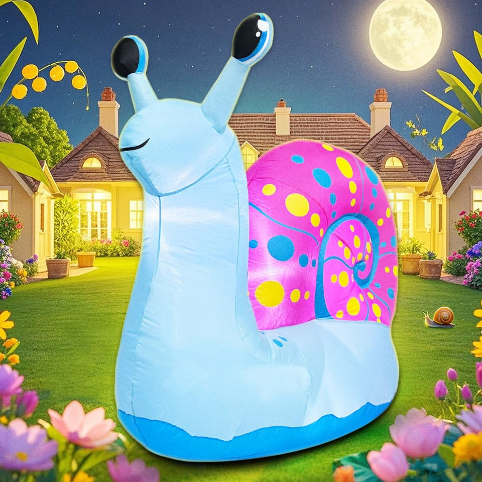 KOOY 5ft snail inflatable for dramatic outdoor decor
