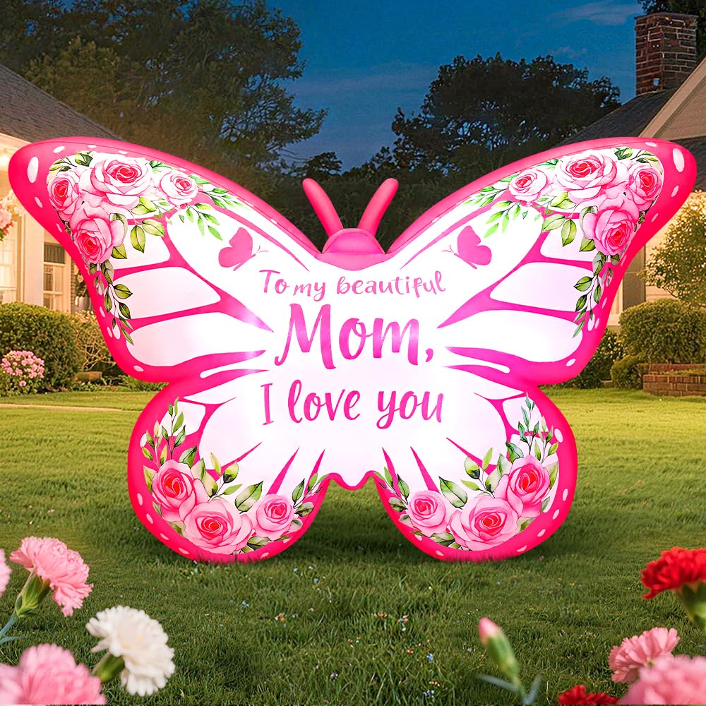 KOOY inflatable butterfly during inflation process enables quick setup