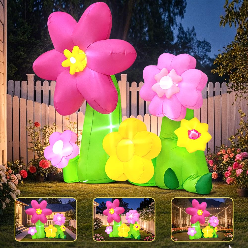 KOOY outdoor garden inflatable flowers decorate pathways with color