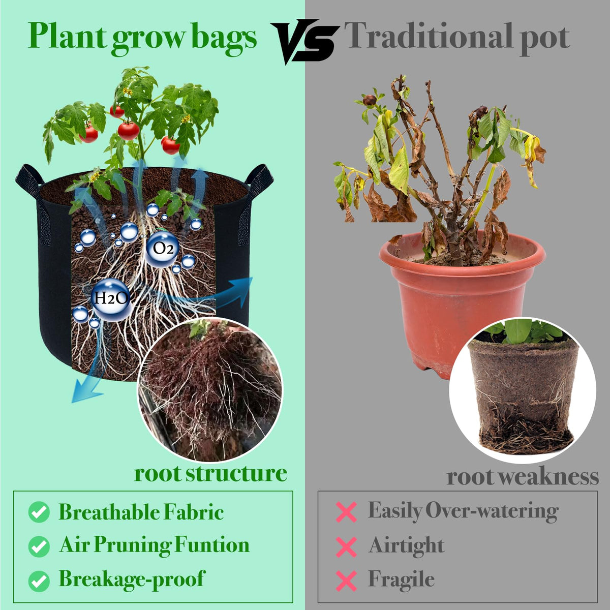 kopotma durable handles design helps move soil-filled bags safely.