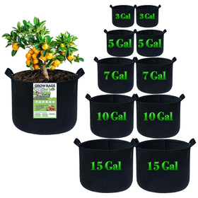 kopotma mixed size grow bags pack suitable for various plants and easy to transport.