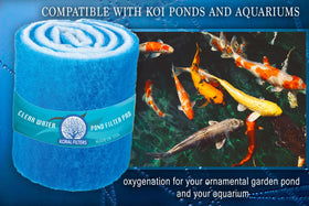 Koral Filters durable media roll resists wear for long-term pond use.