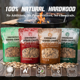 KORELION WOOD Cherry chips for beef and ribs with rich color.
