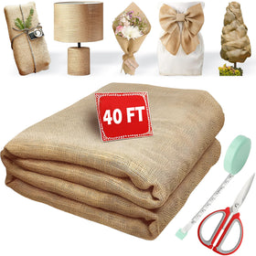 Koretech burlap roll used as shade cloth for sun-exposed garden plants.