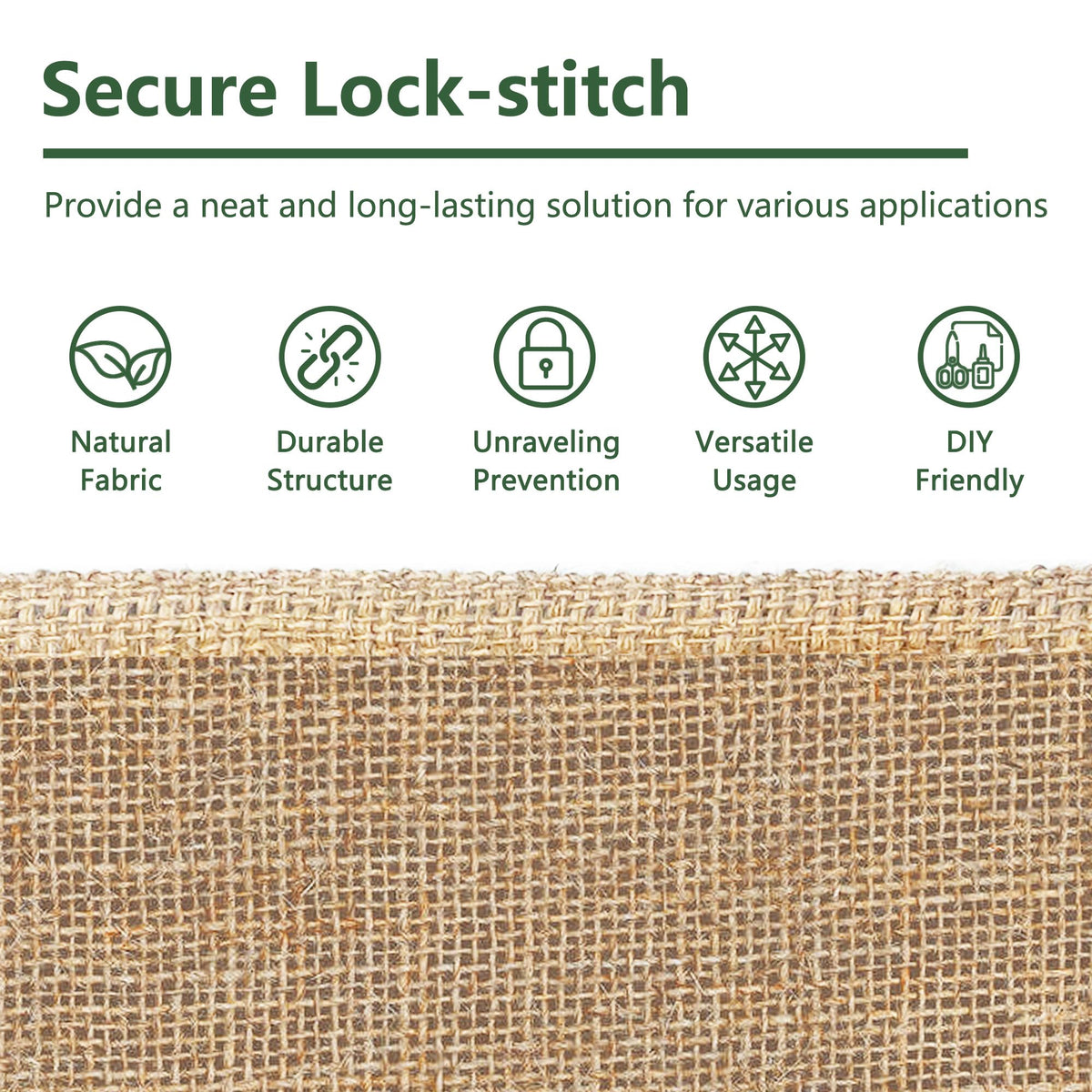 Koretech burlap roll for DIY crafts like bags and table linens.