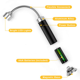 Touch sensor switch enables quick on/off with a light touch.