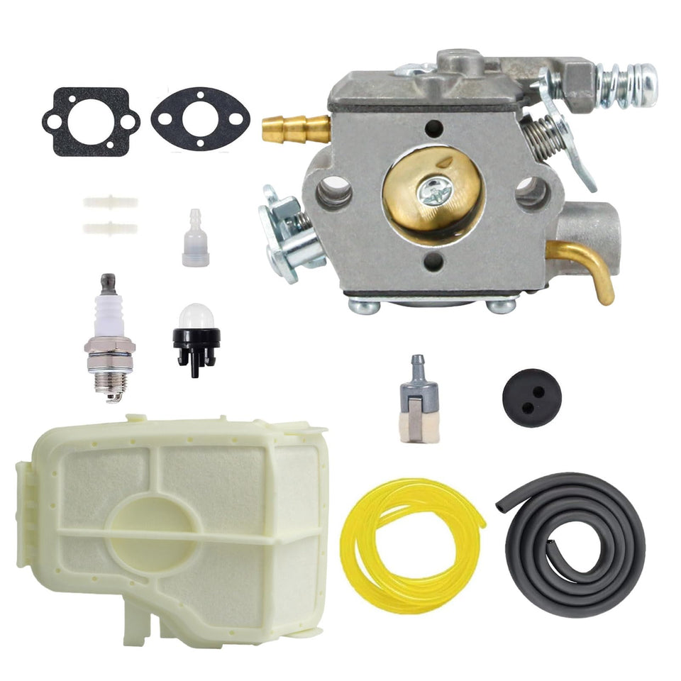 Koubliztic carburetor kit for Echo CS-310 with air filter improves starting reliability.