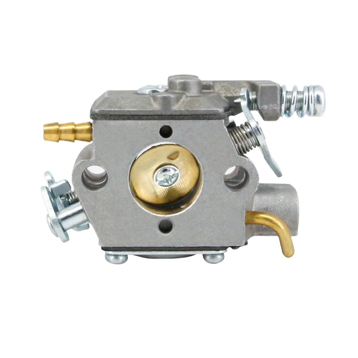 Koubliztic carburetor kit components laid out for Echo CS-310 replacement.