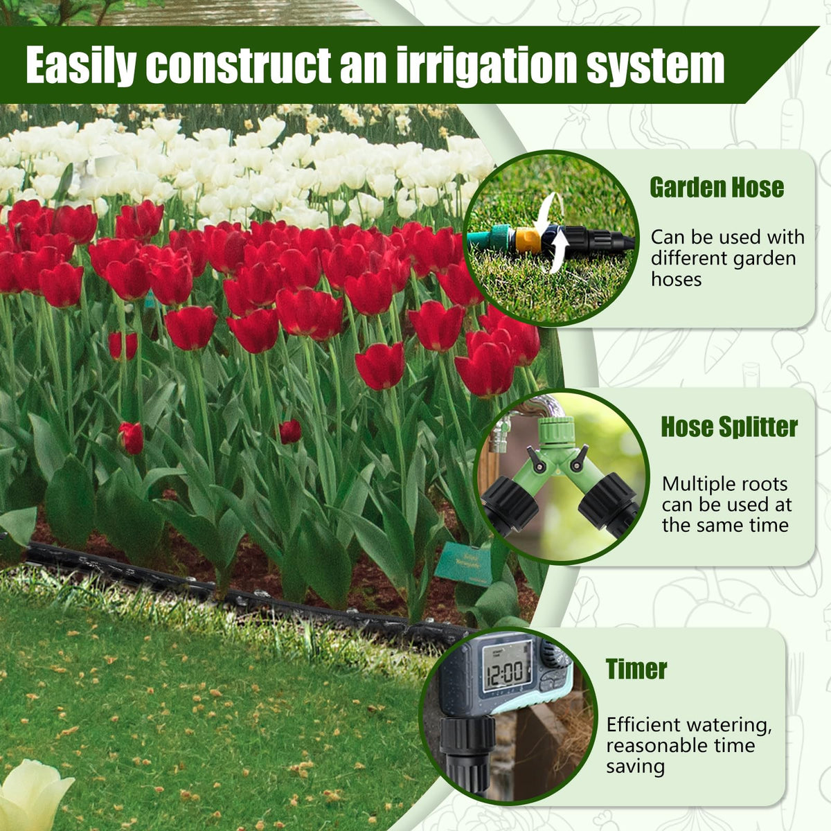 Koulate kink-resistant hose maintains steady flow despite bends.