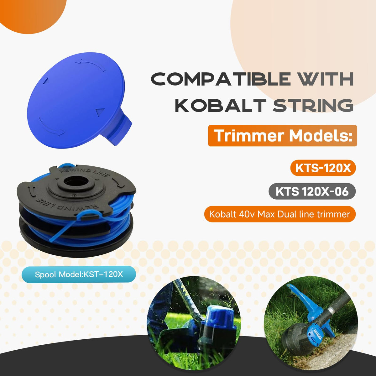 Kousika KST-120X spool cap securing a reliable, tight fit.