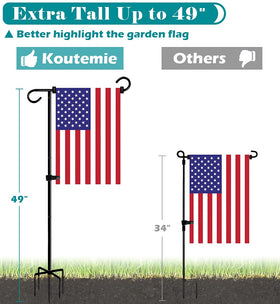 Koutemie 5-prong base provides sturdy support against wind.