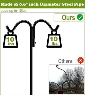 Koutemie thick steel pole supports heavier items securely