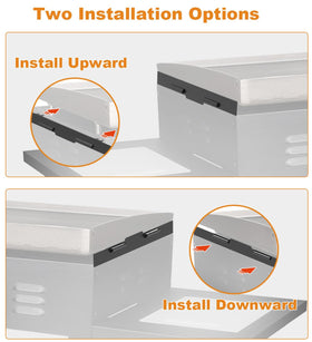Koutemie wind guards align with rear grease cup for a tidy grill area.