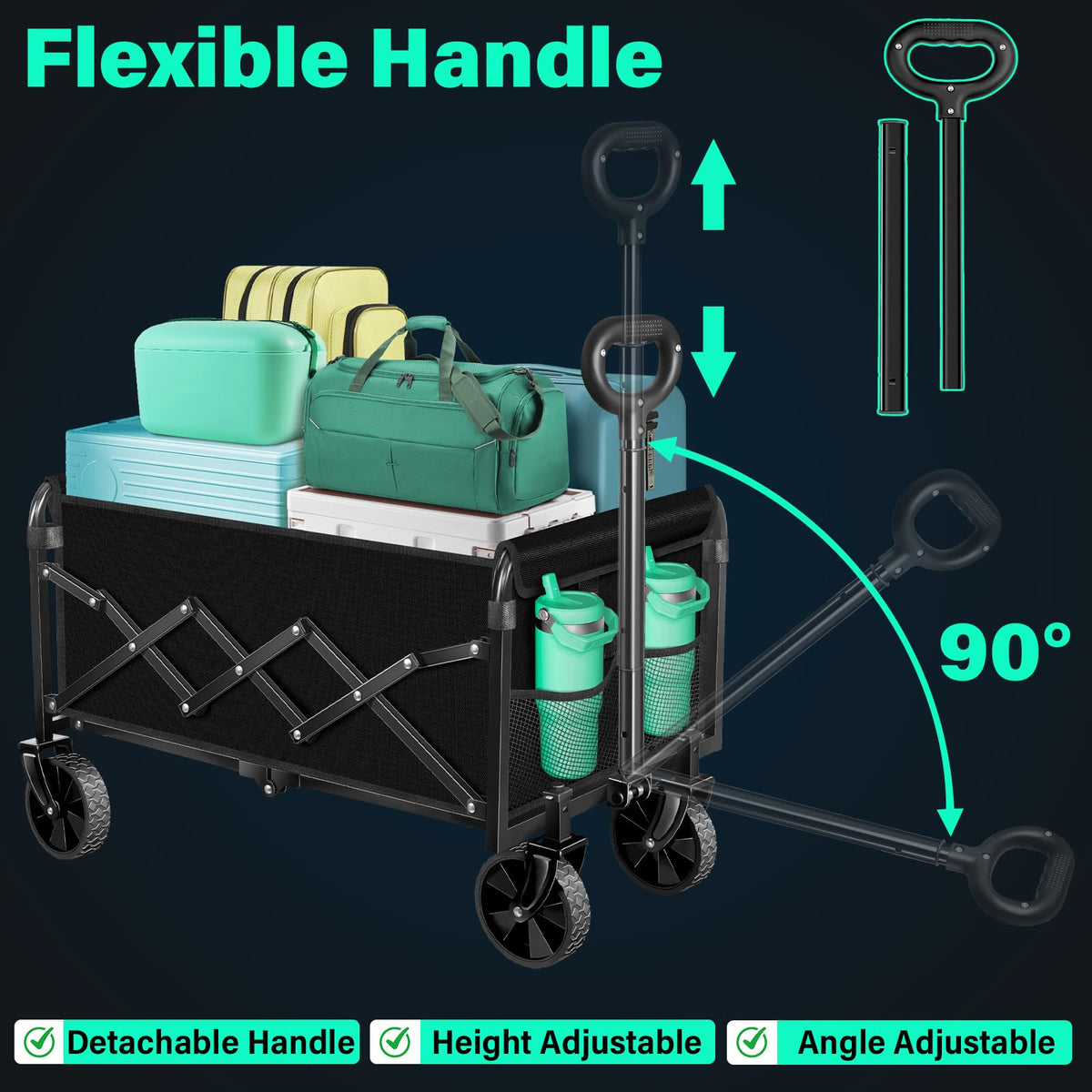 Kovryx Collapsible Wagon compact size fits in trunks and closets