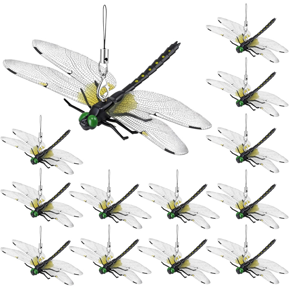 Kowgical dragonfly clip in garden decor adding lifelike charm to plants
