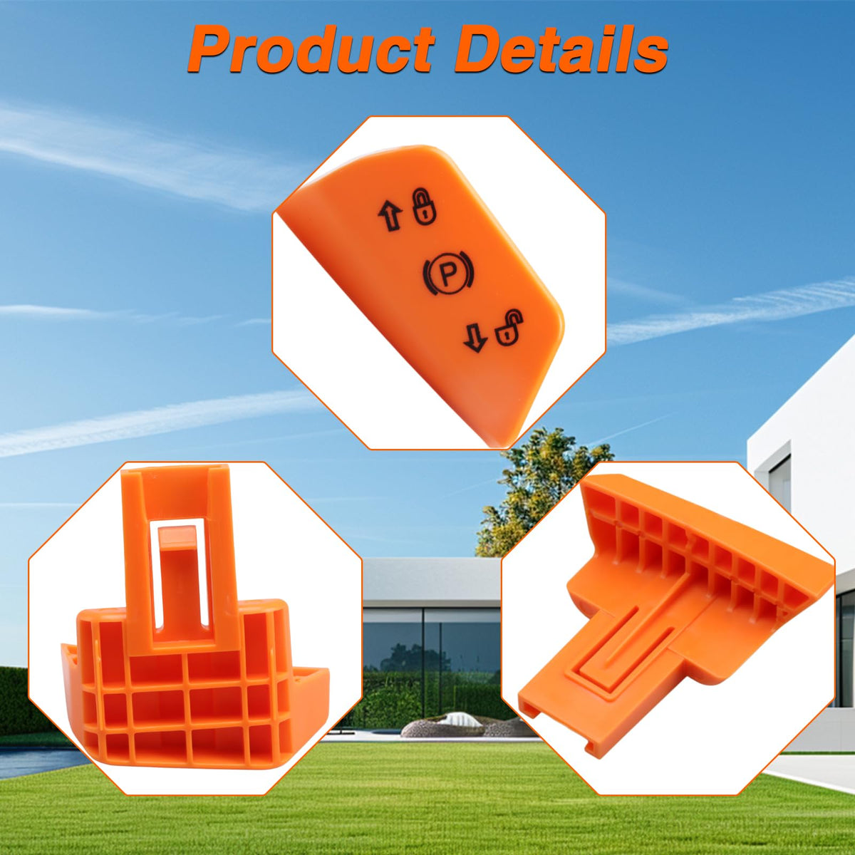KPALAG park brake knob weather-resistant surface for outdoor tractor use.