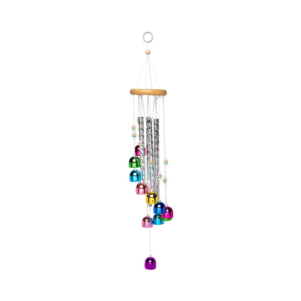 Kpbel colorful wind chimes outdoor 4-tube design adds vibrant ambience to any patio