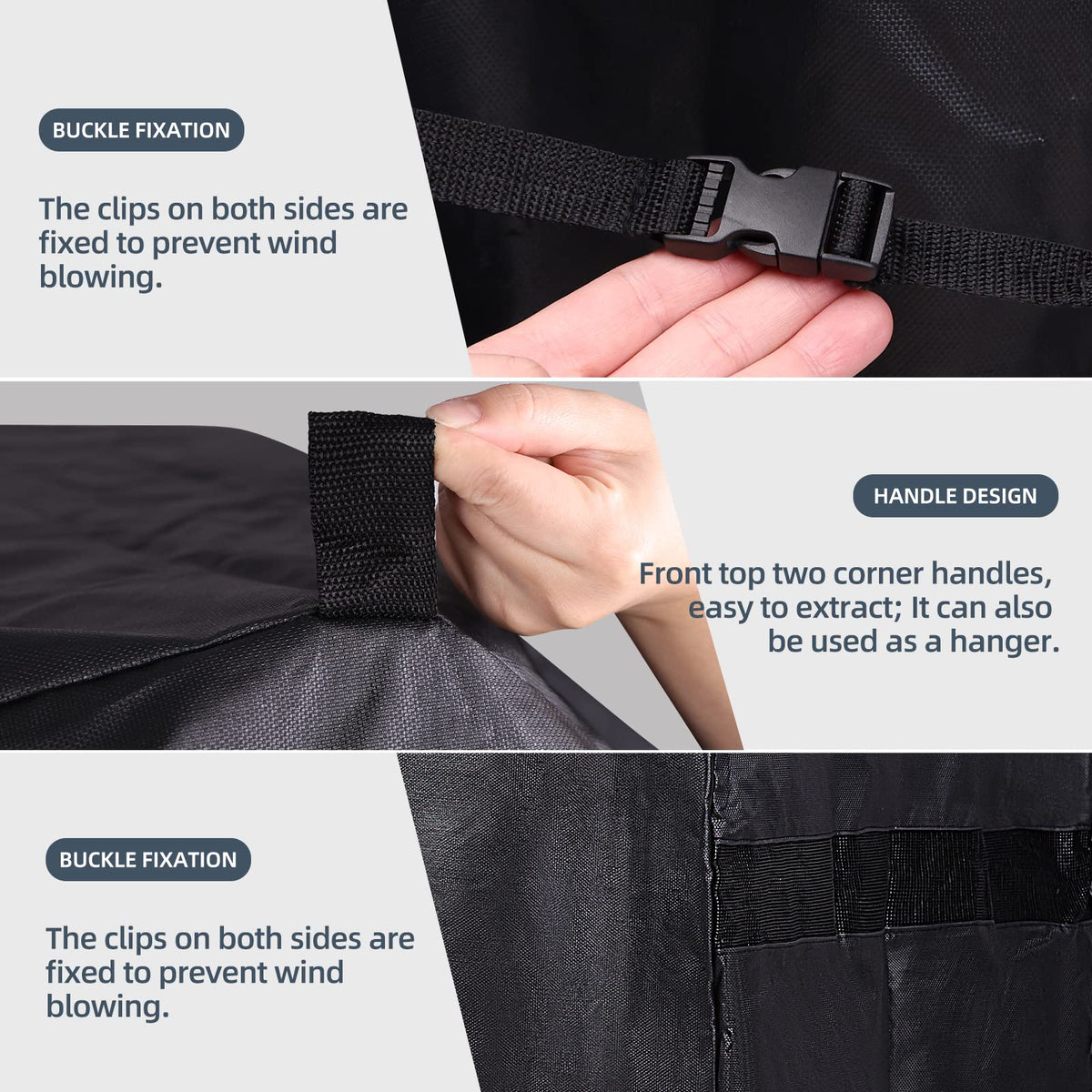 KPT BBQ Cover easy storage with foldable design for compact storage.